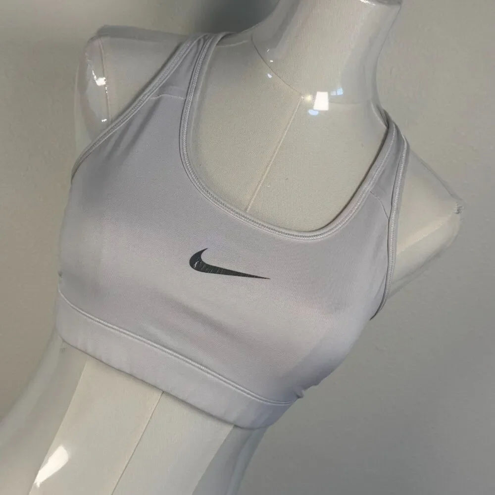 Nike Dri-FIT Sports Bra Women's Small Gray Racerback Medium Support
